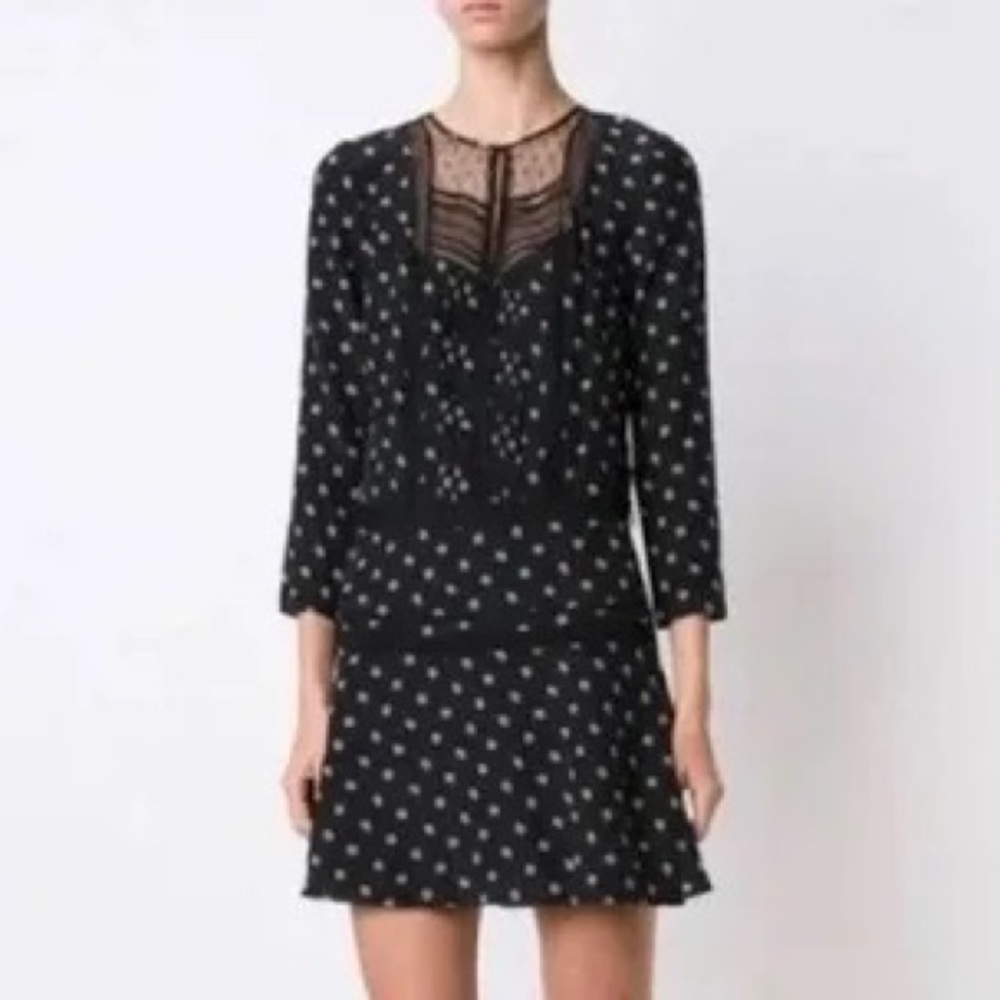 Veronica Beard Jasmine Silk Boho Dress. Lace and Macrame insets. EUC! - Picture 4 of 16